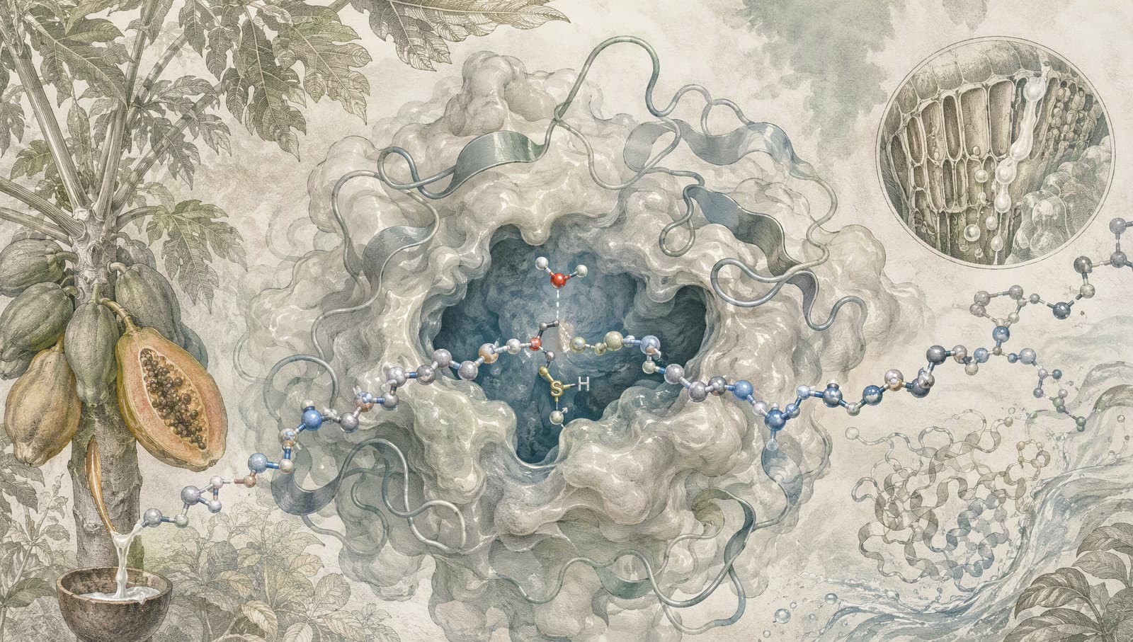 Why Papain Efficiently Cleaves Protein Substrates?